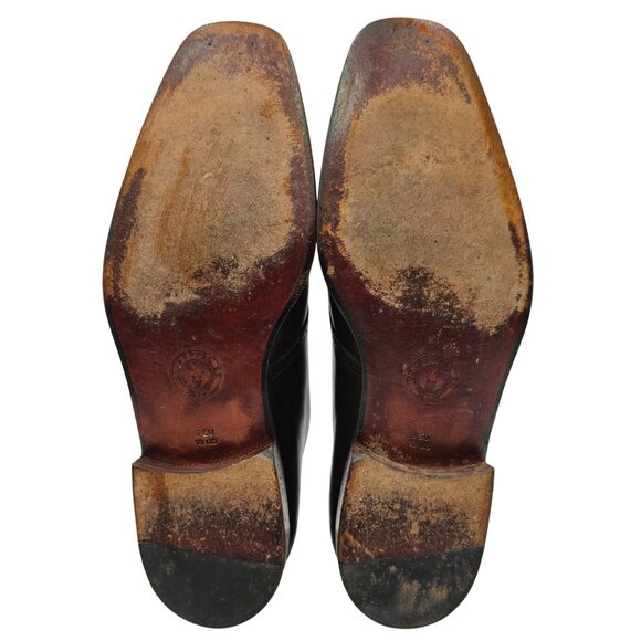 Bally Switzerland Mens Size 10D Dark Brown Leather Dress Shoes Medallion Oxfords - Picture 3 of 10